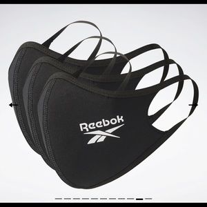 🆕REEBOK 3 PACK FACE MASK BLACK M/L